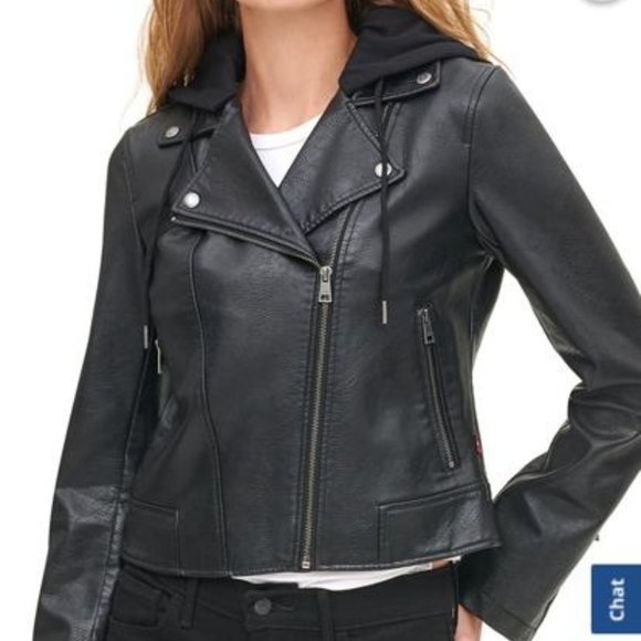 Levi's Jackets & Blazers - Levi's Faux Leather Hooded